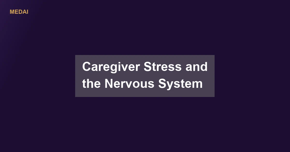 Caregiving is a chronic stressor linked to disrupted cortisol rhythms, sympathetic dominance, and burnout. Here is what the research shows and how caregivers can protect their nervous system.