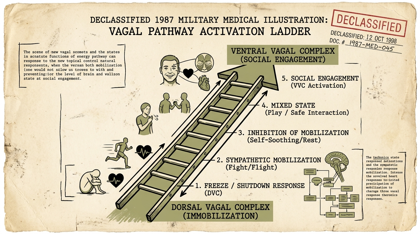 Five steps to get out of dorsal vagal shutdown - NSR-47 activation sequence