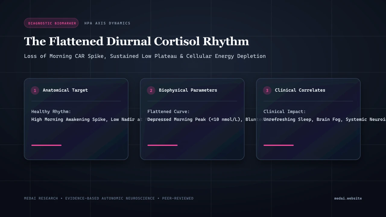 The Flattened Diurnal Cortisol Curve: Pathophysiology of HPA Axis Burnout, Biomarkers, and Recovery