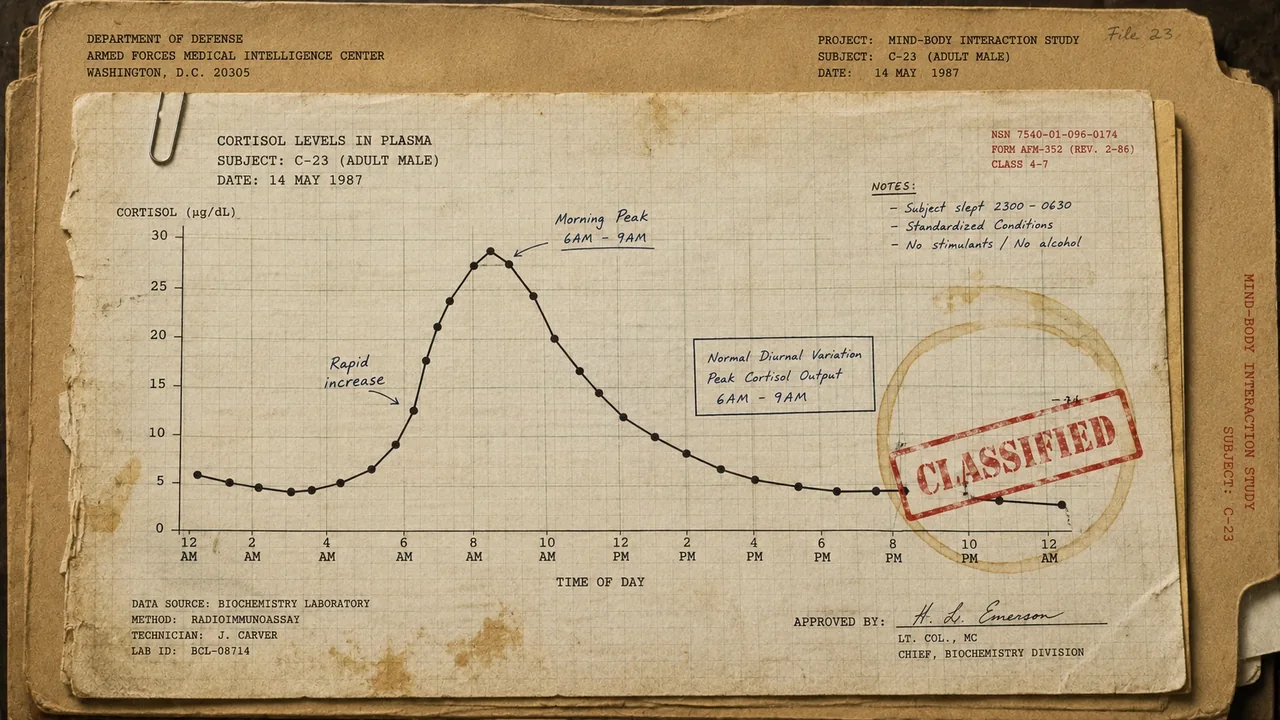 Scientific illustration for Morning Anxiety Cortisol Spike: Why You Wake Up Anxious and How to Stop It