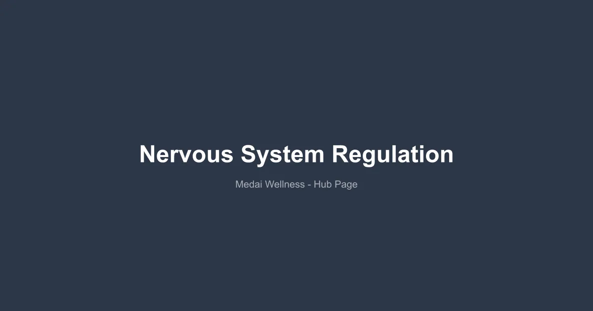 Autonomic nervous system regulation showing the vagus nerve as the parasympathetic brake between sympathetic arousal and dorsal vagal shutdown