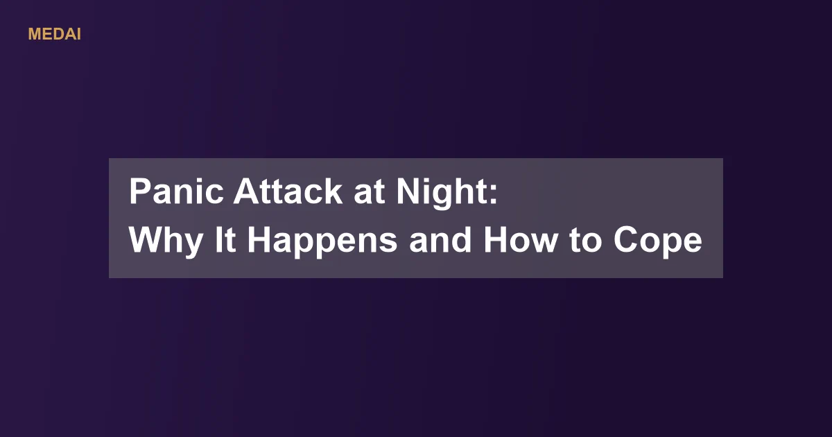 Nocturnal panic attacks: why the alarm goes off during sleep, how to cope in the moment, and what prevents them long term.