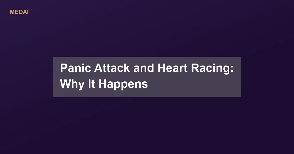 The adrenaline surge behind a racing heart during panic, why it feels intense, and how to break the fear feedback loop.