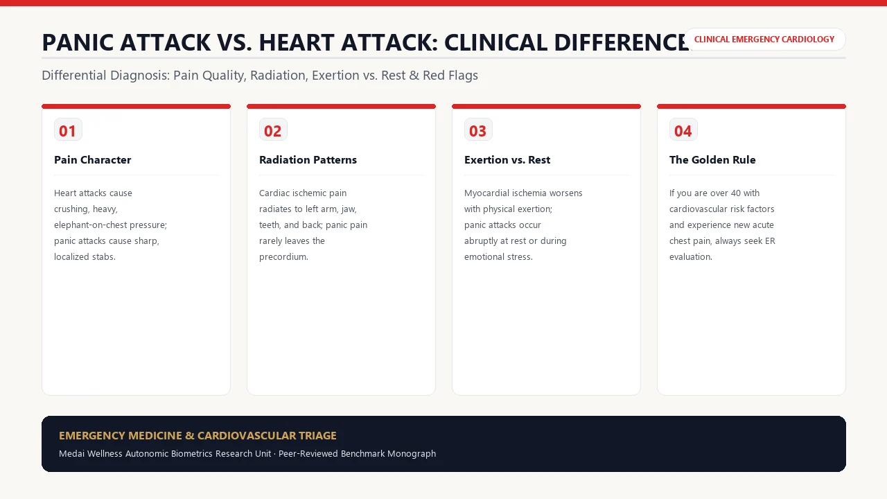 Panic Attack vs Heart Attack Symptoms Clinical Differential Chart