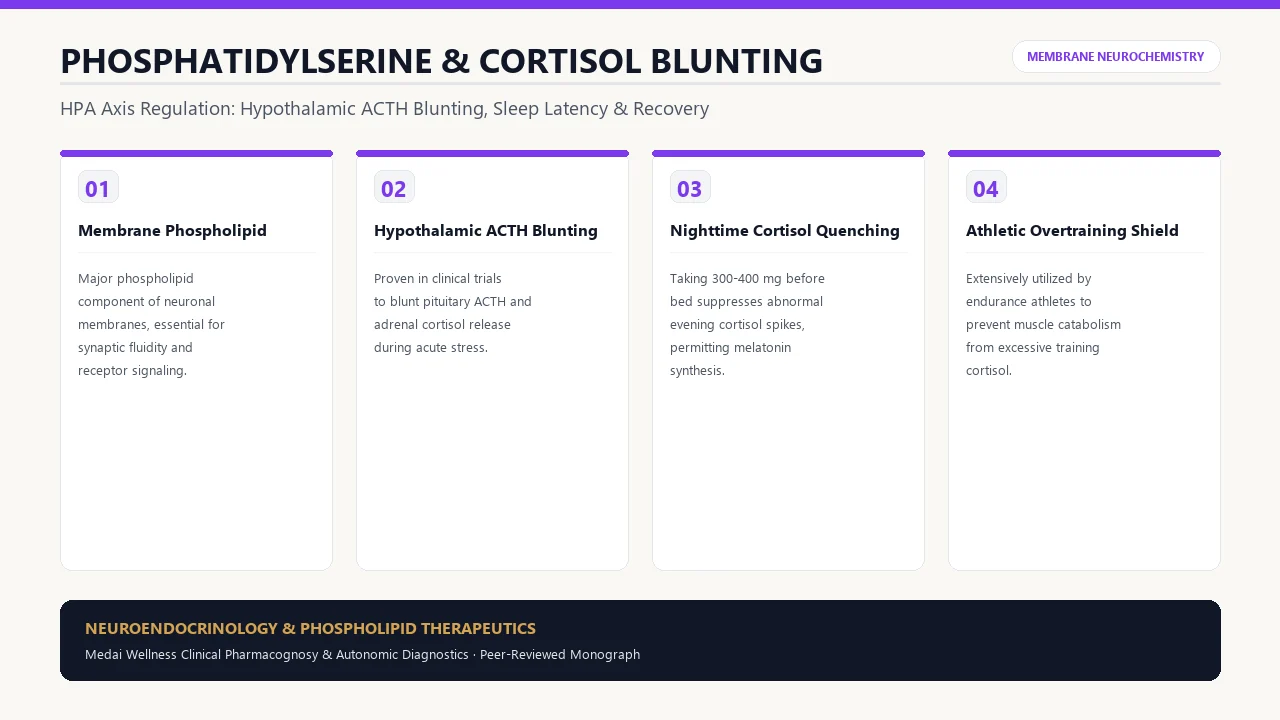 Scientific diagram of Phosphatidylserine for Cortisol & Sleep: Dosing & Clinical Evidence