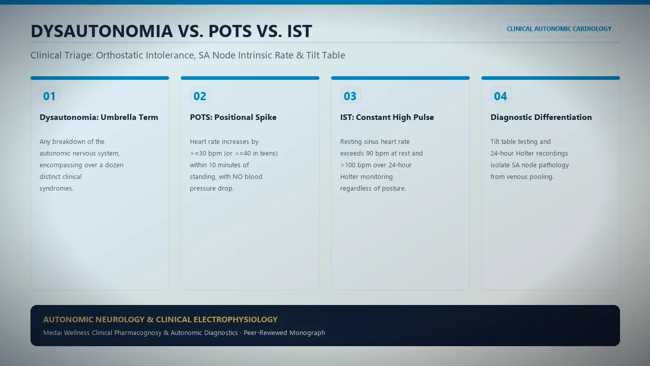 Clinical comparison diagram of POTS versus Inappropriate Sinus Tachycardia