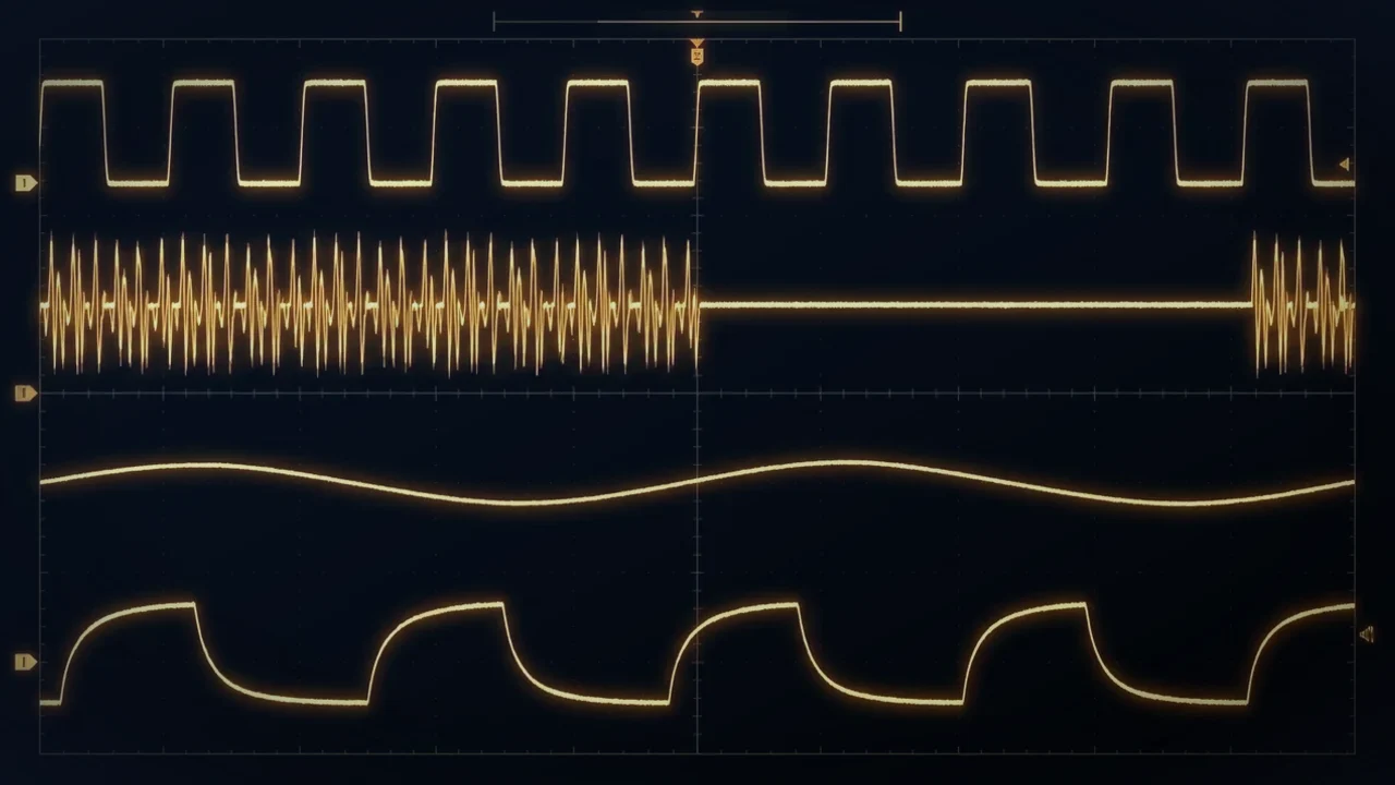 Medical scientific chart comparing rhythmic breathing waveforms: box breathing 4-4-4-4, relaxing 4-7-8, and 0.1Hz resonance frequency baroreflex coherence