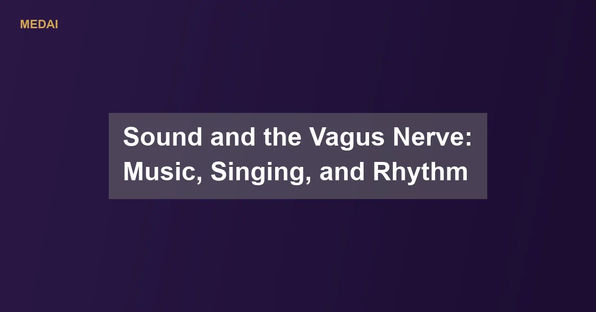 How music, singing, and rhythm influence the vagus nerve, what the research on heart rate variability shows, and how to use sound to regulate.