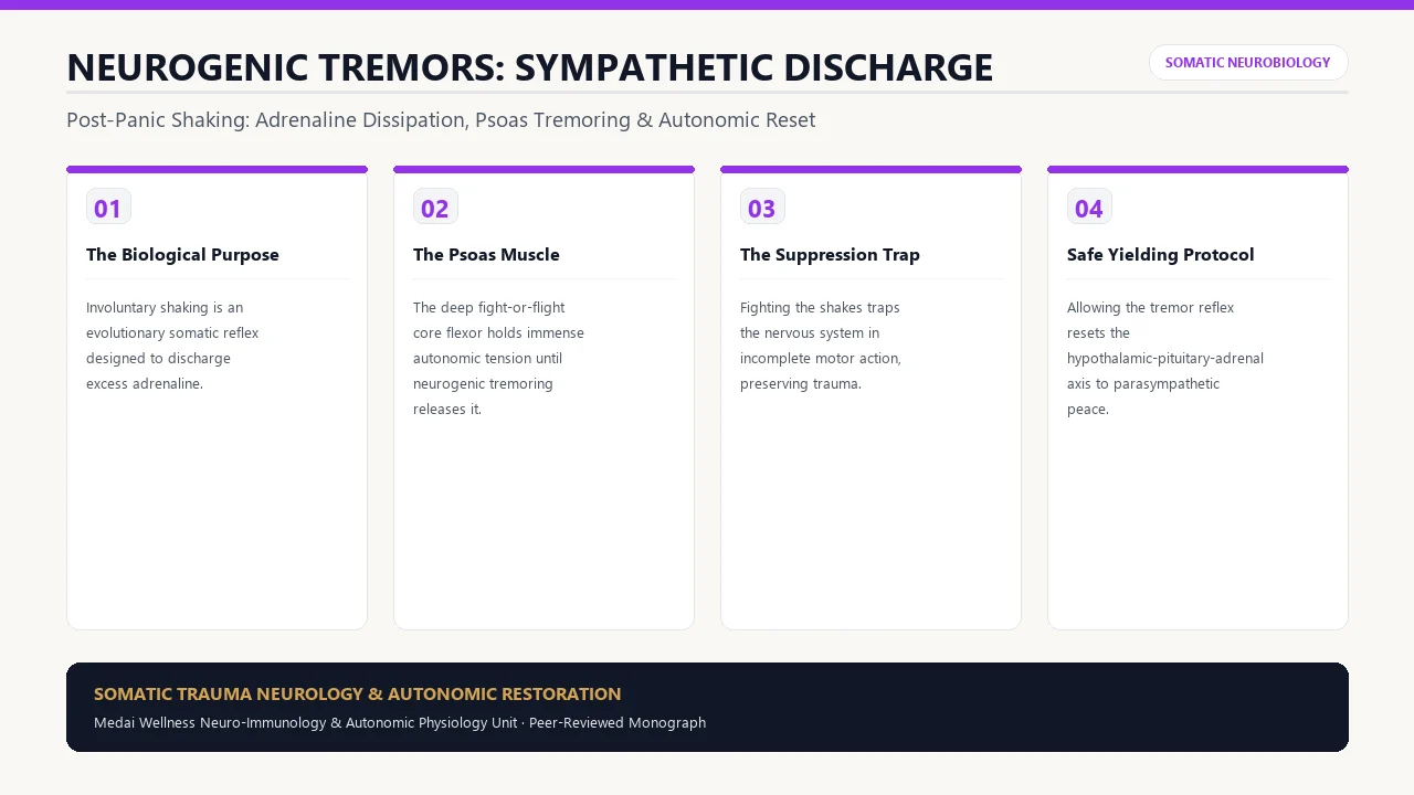 Scientific diagram of Neurogenic Tremors: Why You Shake After a Panic Attack
