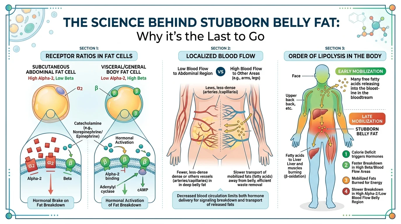 Why belly fat is the last to go - the genetically ordered sequence of fat loss, visceral fat, and cortisol