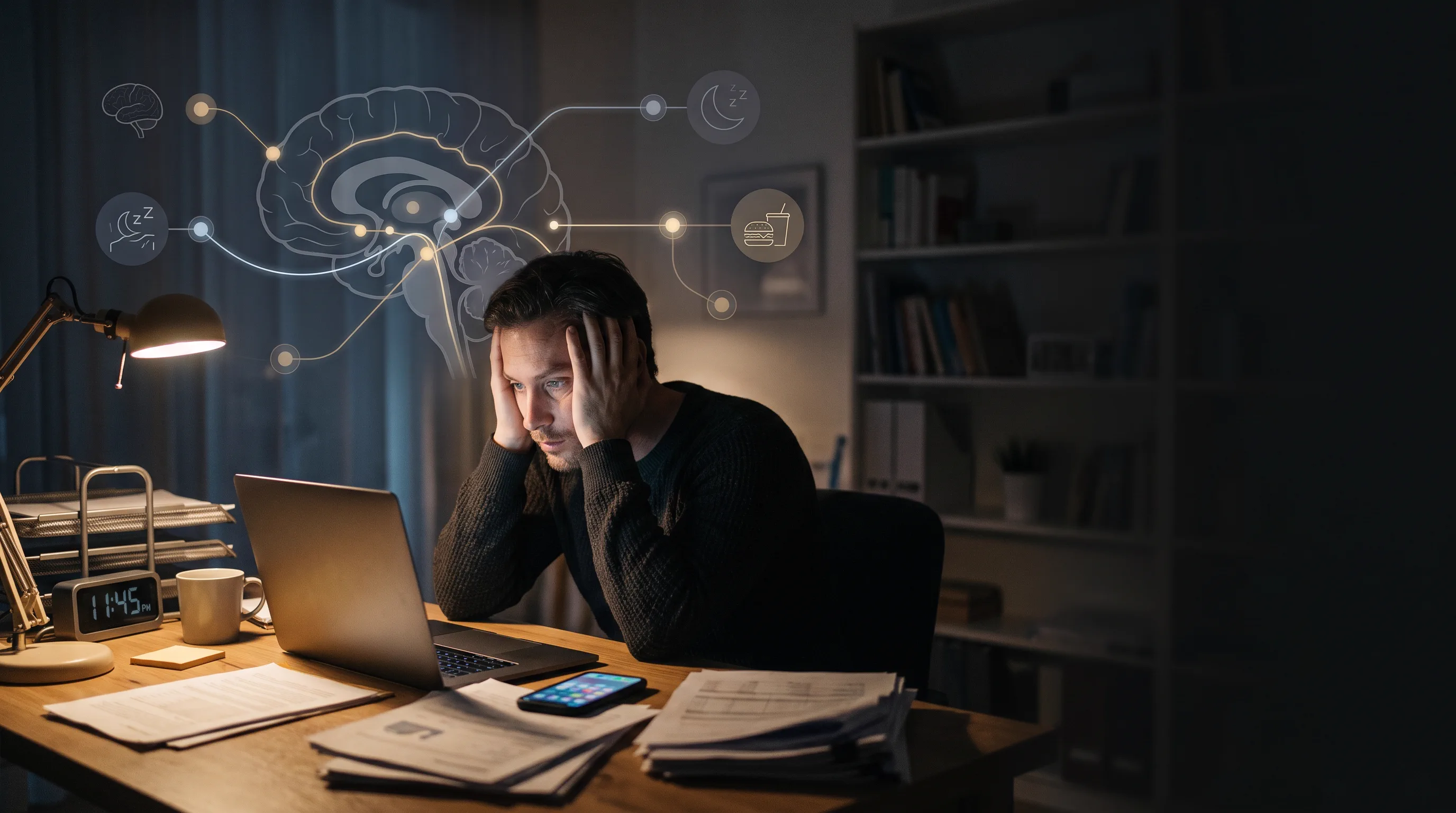 Why stress makes weight loss harder â€” cortisol, cravings, sleep, and fat distribution